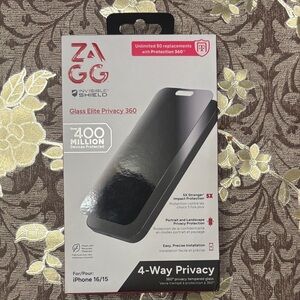 InvisibleShield Glass Elite Privacy 360 Screen Protector - Black